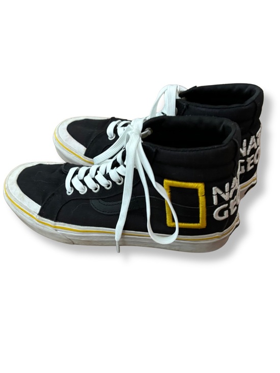 National Geographic Other - Vans x National Geographic Sk8-Hi Black Yellow Embroidered Sneakers Size 7